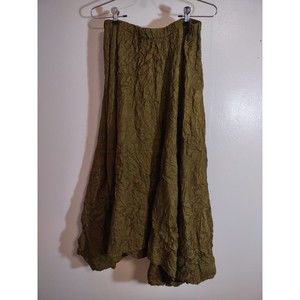 Planet Green Silk Skirt OSFM NWT MSRP $319 Crushed Silk Designer Art to Wear USA